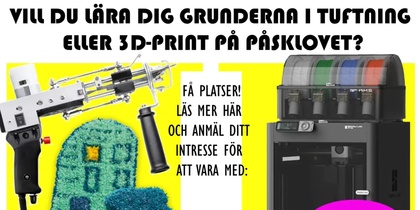 Påsklov på kulturhuset!12år +  Lär Dig 3D-printa14-16 april  - förmiddagsgruppen