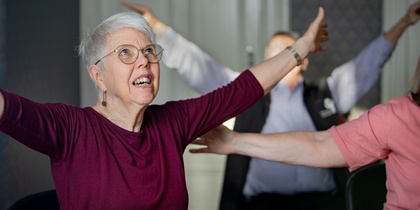 Yoga på stol