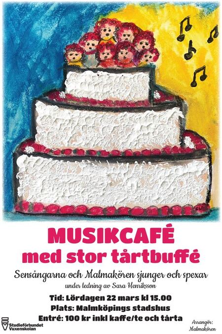 Musikcafé med tårtbuffé