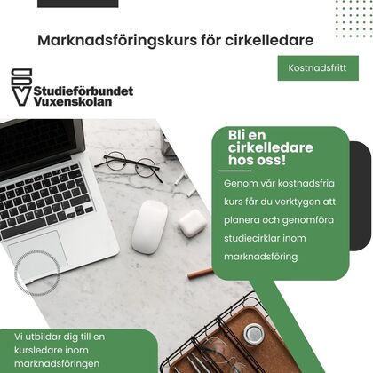 Marknadsföringskurs för cirkelledare Kostnadsfritt - Bli en cirkelledare hos oss