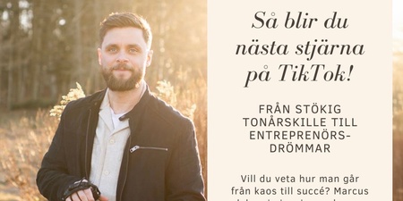 Så blir du nästa stjärna på TikTok! Workshop för ungdomar med Marcus Staf (Eggby)