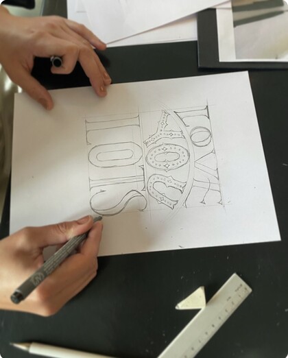 Letteringkurs på Spinneriet